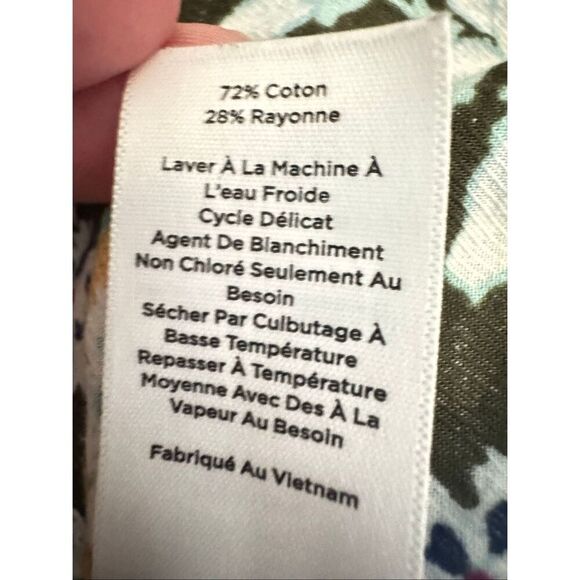 Talbots Cotton Blend Floral Lightweight Button-Up Shirt Plus Sz 2X #2499 - Picture 11 of 13